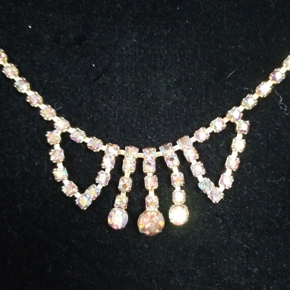Vintage Jewelry Vintage Ab Rhinestone Choker Necklace Euc Poshmark